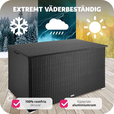tectake Dynbox Oslo med aluminiumram, i konstrotting - svart