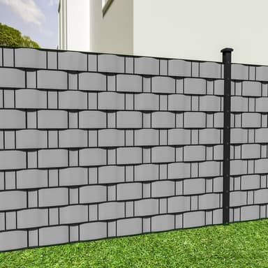 tectake PVC-skyddsfilm med fästklämmor - 35 m, ljusgrå