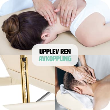tectake 3-zons massagebänk i aluminium 5 cm stoppning + väska - beige