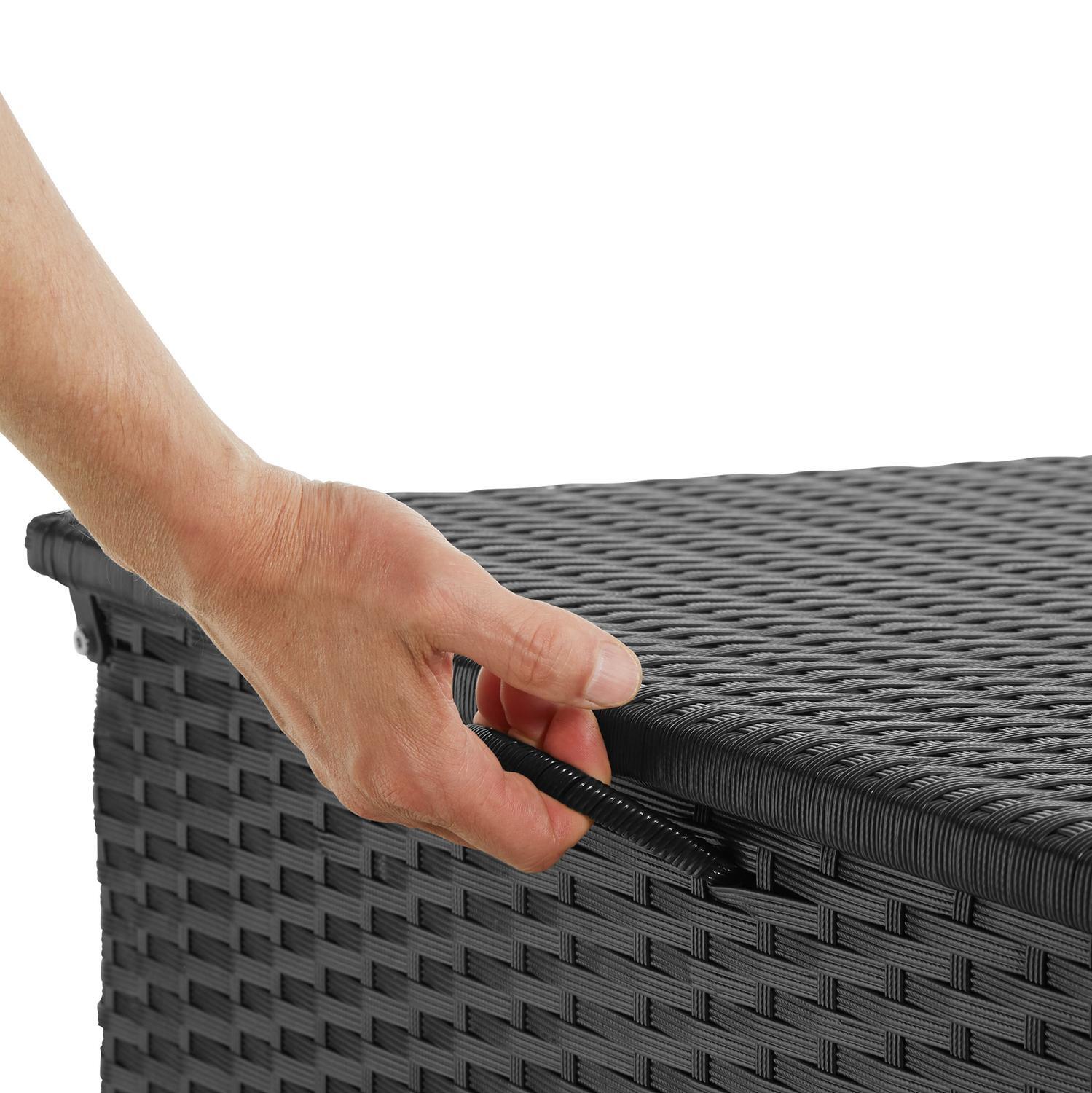 tectake Dynbox Oslo med aluminiumram, i konstrotting - svart
