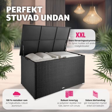 tectake Dynbox Oslo med aluminiumram, i konstrotting - svart
