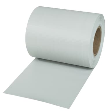 tectake PVC-skyddsfilm med fästklämmor - 35 m, ljusgrå