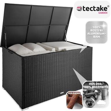 tectake Dynbox Oslo med aluminiumram, i konstrotting - svart