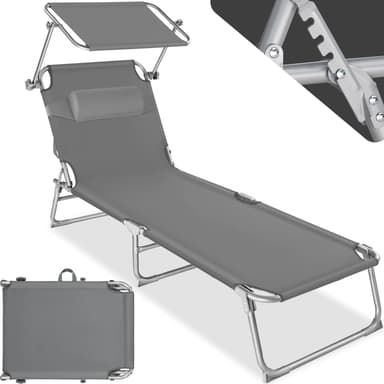 tectake Solsäng Chloé - grå