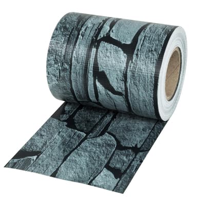 tectake PVC-skyddsfilm med fästklämmor - 70 m, skiffer