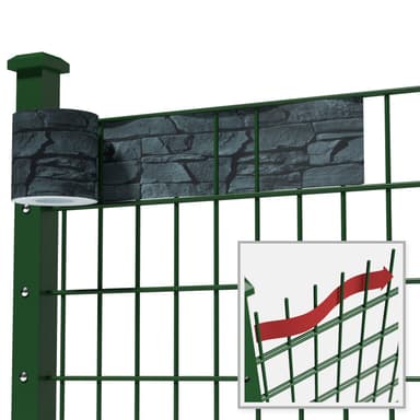 tectake PVC-skyddsfilm med fästklämmor - 70 m, skiffer