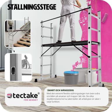 tectake Byggställning - Universalstege - silver