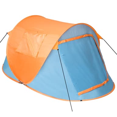 tectake Pop-up tält, insektsskydd - blå/orange