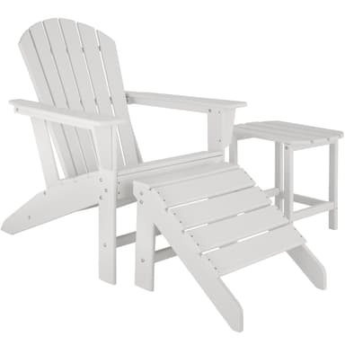 tectake Trädgårdsstol i Adirondack design - vit/vit