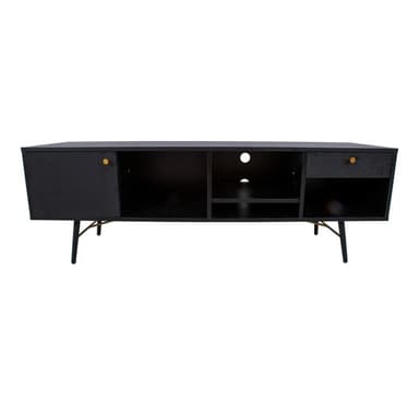 TV-bord LUXEMBOURG 150x40xH50cm, svart