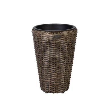 Växthållare WICKER D28xH40cm, mörkbrun