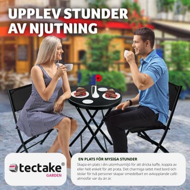 tectake Caféset Düsseldorf - svart