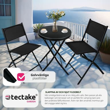 tectake Caféset Düsseldorf - svart