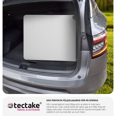 tectake Camping fällbord 183x76x74cm - vit