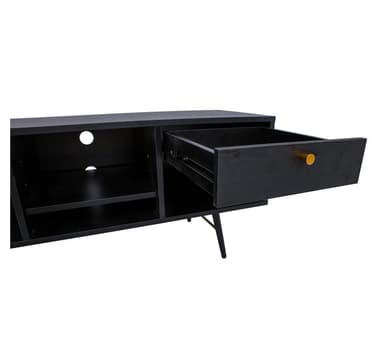TV-bord LUXEMBOURG 150x40xH50cm, svart