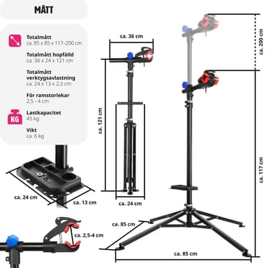tectake Mekställ cykel Philipp - svart