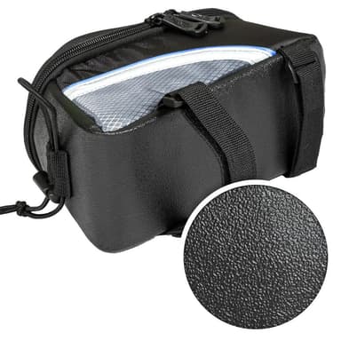 tectake Cykelväska för smartphones - 18 x 8,5 x 8,5 cm, svart/grå/blå