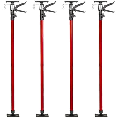 tectake 4 takstöd 115 – 290cm - röd