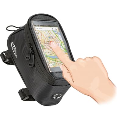 tectake Cykelväska för smartphones - 20,5 x 10 x 10,5 cm, svart