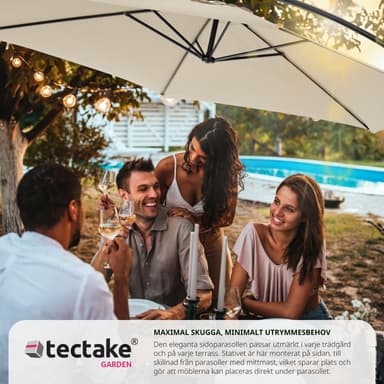 tectake Parasoll 350 cm - beige