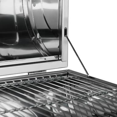 tectake Kolgrill i rostfritt stål - silver