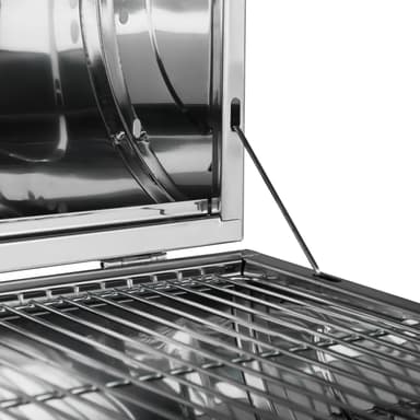 tectake Kolgrill i rostfritt stål - silver