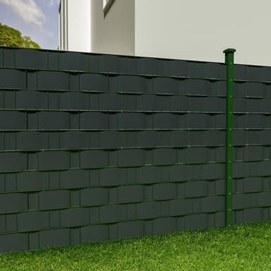 tectake PVC-skyddsfilm med fästklämmor - 35 m, antracit