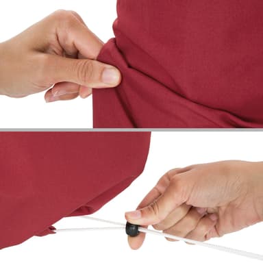 tectake Parasoll 350 cm - röd