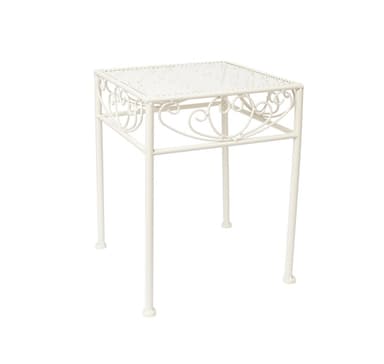 Blomstativ SANDY 28x28xH38cm, antikvit