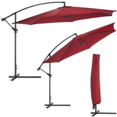 tectake Parasoll 350 cm - röd