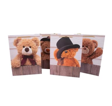 Presentpåse TEDDY, 31x42x12cm, mix