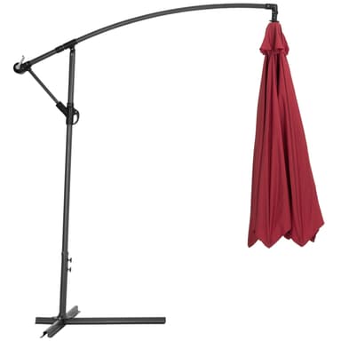 tectake Parasoll 350 cm - röd