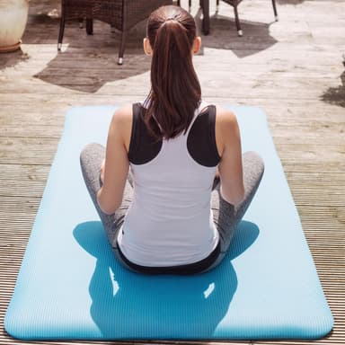 tectake Yogamatta - 190 x 100 x 1,5 cm, blå