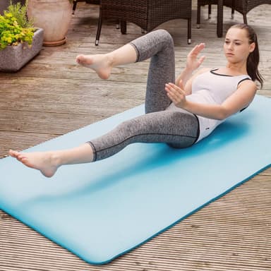 tectake Yogamatta - 190 x 100 x 1,5 cm, blå