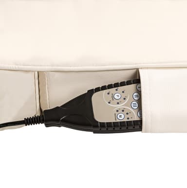 tectake Massagedyna Shiatsu med värmematta av jadesten + fjärrkontroll - beige