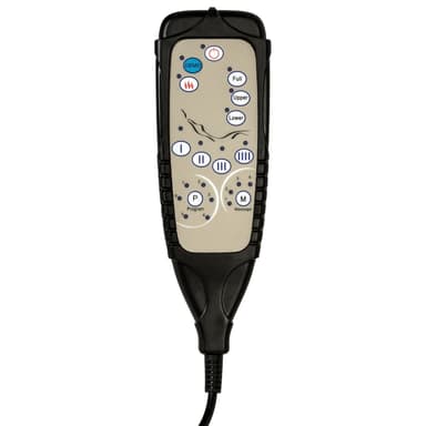 tectake Massagedyna Shiatsu med värmematta av jadesten + fjärrkontroll - beige