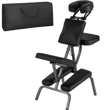 tectake Massagestol i konstläder - svart
