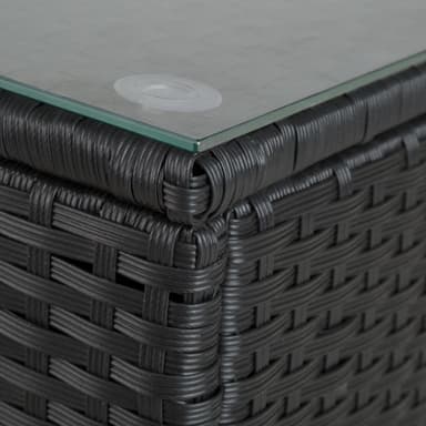 tectake Loungeset Florenz i konstrotting - svart