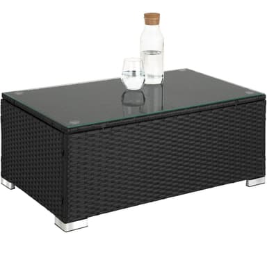 tectake Loungeset Florenz i konstrotting - svart
