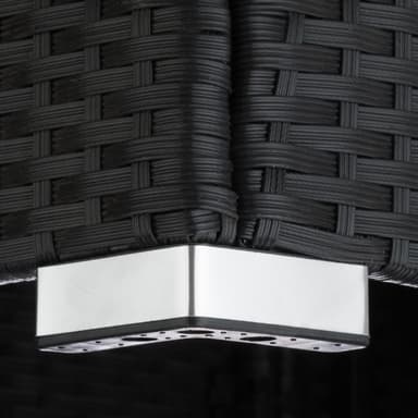 tectake Loungeset Florenz i konstrotting - svart