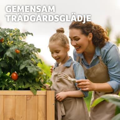 tectake Planteringslåda med förvaring - brun