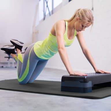 tectake Yogamatta - 180 x 60 x 1,5 cm, svart