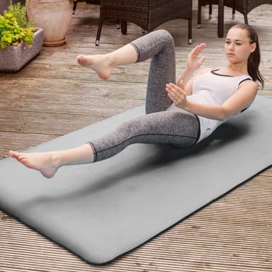 tectake Yogamatta - 180 x 60 x 1,5 cm, svart