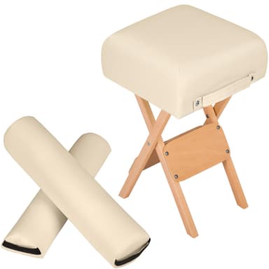 tectake Pall + 2 stödrullar - beige