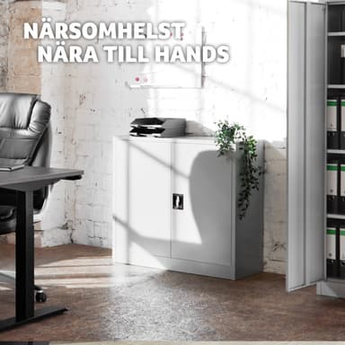 tectake Arkivskåp med 3 fack - grå