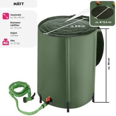 tectake Regntunna - 250 L