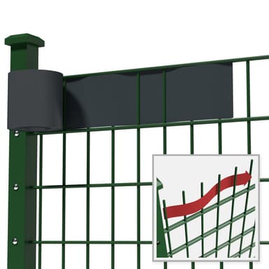 tectake PVC-skyddsfilm med fästklämmor - 70 m, antracit