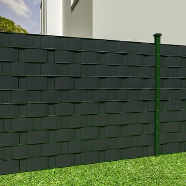 tectake PVC-skyddsfilm med fästklämmor - 70 m, antracit