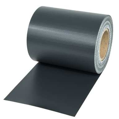 tectake PVC-skyddsfilm med fästklämmor - 70 m, antracit