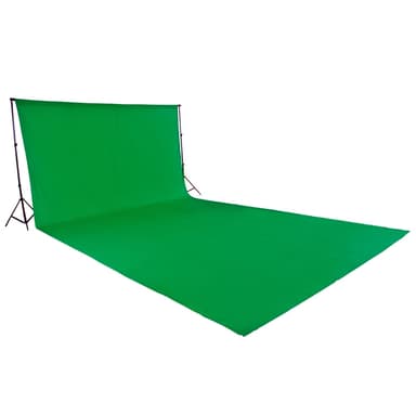 tectake Fotobakgrund / Backdrop set 3x6m med väska - grön
